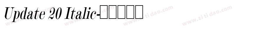 Update 20 Italic字体转换